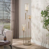 Lampadaire industriel en métal beige 5 lampes Siria