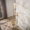Lampadaire industriel en métal beige 5 lampes Siria