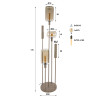 Lampadaire industriel en métal beige 5 lampes Siria