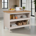 &Icirc;lot central de cuisine contemporain ch&ecirc;ne/cachemire Mylena