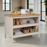 Îlot central de cuisine contemporain chêne/cachemire Mylena