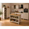 Îlot central de cuisine contemporain chêne/cachemire Mylena