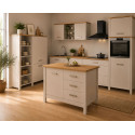 &Icirc;lot central de cuisine contemporain 1P/3T ch&ecirc;ne/cachemire Mylena