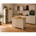 &Icirc;lot central de cuisine contemporain 3T ch&ecirc;ne/cachemire Mylena