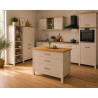 Îlot central de cuisine contemporain 3T chêne/cachemire Mylena