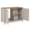 Meuble sous évier de cuisine contemporain chêne/cachemire Mylena
