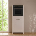 Colonne pour frigo et four contemporaine ch&ecirc;ne/cachemire Mylena