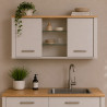 Meuble haut de cuisine contemporain chêne/cachemire Mylena