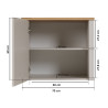 Surmeuble de cuisine contemporain chêne/cachemire Mylena