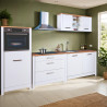 Colonne pour frigo/four contemporaine blanc/chêne Mylena