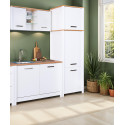 Colonne combin&eacute;e pour frigo/cong&eacute;lateur blanc/ch&ecirc;ne Mylena