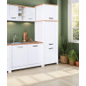 Colonne combinée pour frigo/congélateur blanc/chêne Mylena