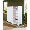 Etagère de rangement de cuisine contemporaine blanc/chêne Mylena