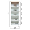 Etagère de rangement de cuisine contemporaine blanc/chêne Mylena