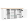 Meuble haut de cuisine contemporain blanc/chêne Mylena