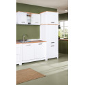 Surmeuble de cuisine contemporain blanc/ch&ecirc;ne Mylena