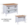 Billot de cuisine contemporain Sarina