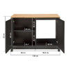 Meuble sous évier de cuisine contemporain chêne/anthracite Mylena