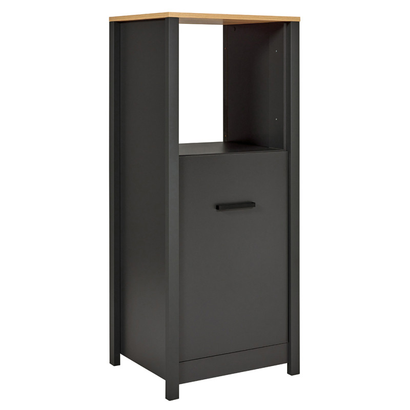 Colonne pour frigo et four contemporaine chêne/anthracite Mylena Anthracite/chêne — Anthracite — vue 3