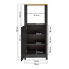 Colonne pour frigo et four contemporaine chêne/anthracite Mylena