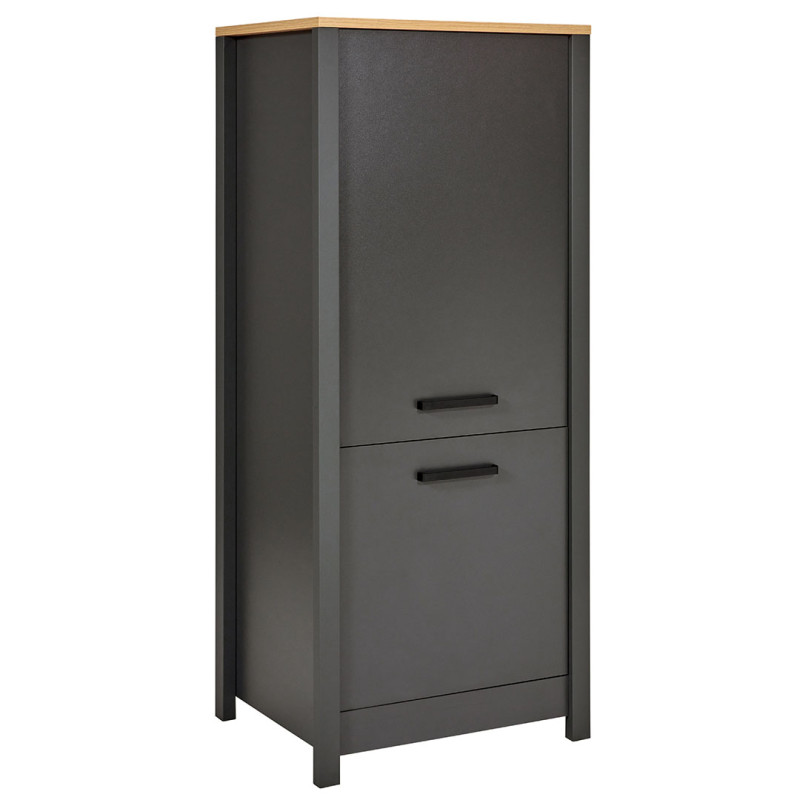 Colonne combinée pour frigo/congélateur chêne/anthracite Mylena Anthracite/chêne — Anthracite — vue 3