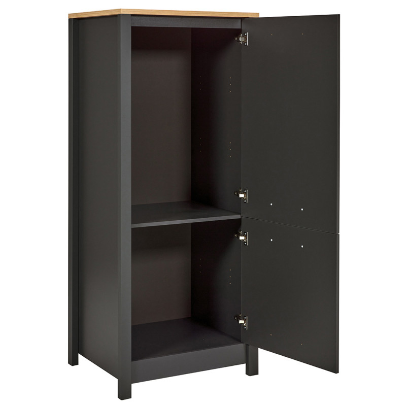 Colonne combinée pour frigo/congélateur chêne/anthracite Mylena Anthracite/chêne — Anthracite — vue 4