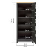 Colonne combinée pour frigo/congélateur chêne/anthracite Mylena