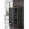 Etagère de rangement de cuisine chêne/anthracite Mylena