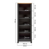 Etagère de rangement de cuisine chêne/anthracite Mylena