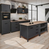 Surmeuble de cuisine contemporain chêne/anthracite Mylena