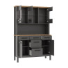 Buffet de cuisine contemporain chêne/anthracite Mylena