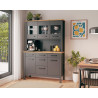 Buffet de cuisine contemporain chêne/anthracite Mylena