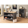 Îlot central de cuisine contemporain chêne/anthracite Mylena