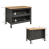 Îlot central de cuisine contemporain chêne/anthracite Mylena