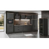 Îlot central de cuisine contemporain 3T anthracite/chêne Mylena