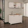 Kitchenette 2 éléments contemporaine chêne/cachemire Mylena
