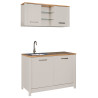 Kitchenette 2 éléments contemporaine chêne/cachemire Mylena