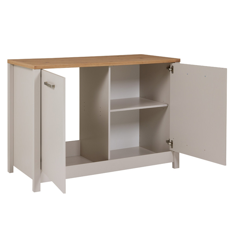 Kitchenette 2 éléments contemporaine chêne/cachemire Mylena Chêne/cachemire — Chêne — vue 4
