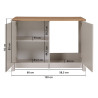Kitchenette 2 éléments contemporaine chêne/cachemire Mylena