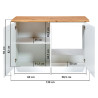 Kitchenette 2 éléments contemporaine blanc/chêne Mylena