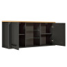 Kitchenette 2 éléments contemporaine chêne/anthracite Mylena