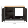 Kitchenette 2 éléments contemporaine chêne/anthracite Mylena