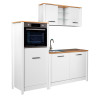 Kitchenette 3 éléments contemporaine blanc/chêne Mylena