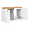 Kitchenette 3 éléments contemporaine blanc/chêne Mylena