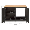 Kitchenette 3 éléments contemporaine chêne/anthracite Mylena