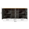 Kitchenette 3 éléments contemporaine chêne/anthracite Mylena