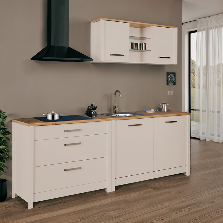 Kitchenette 230 cm contemporaine chêne/cachemire Mylena