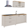 Kitchenette 230 cm contemporaine chêne/cachemire Mylena