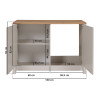 Kitchenette 230 cm contemporaine chêne/cachemire Mylena