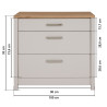 Kitchenette 230 cm contemporaine chêne/cachemire Mylena